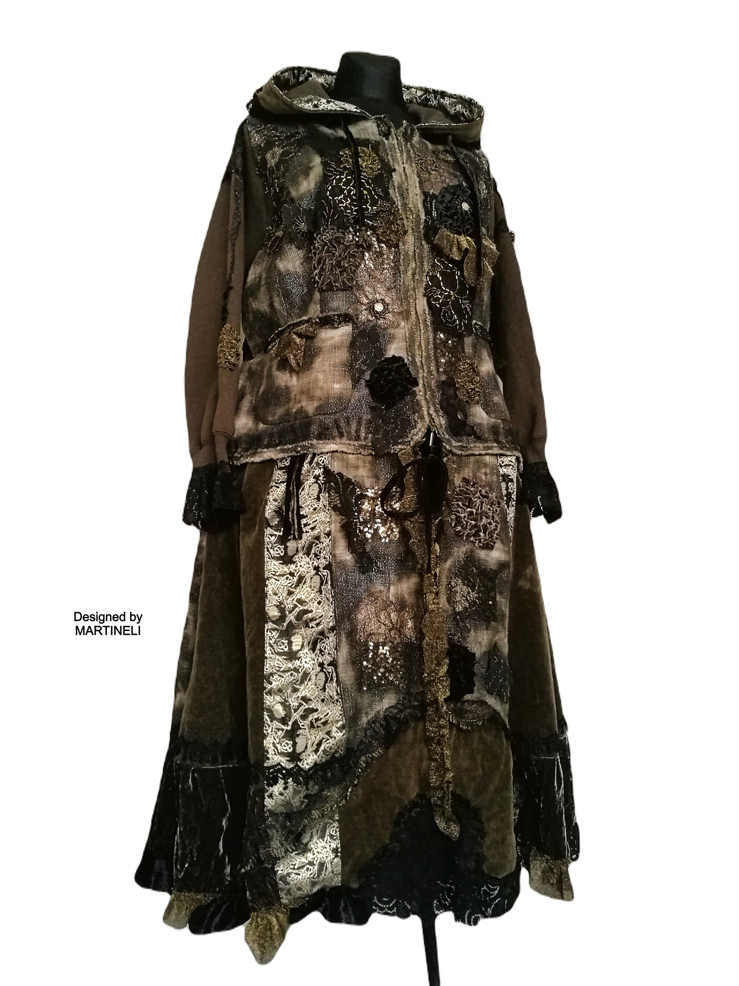 Plus Size Linen Coat,3XL/4XL Boho Style Hooded Maxi Coat