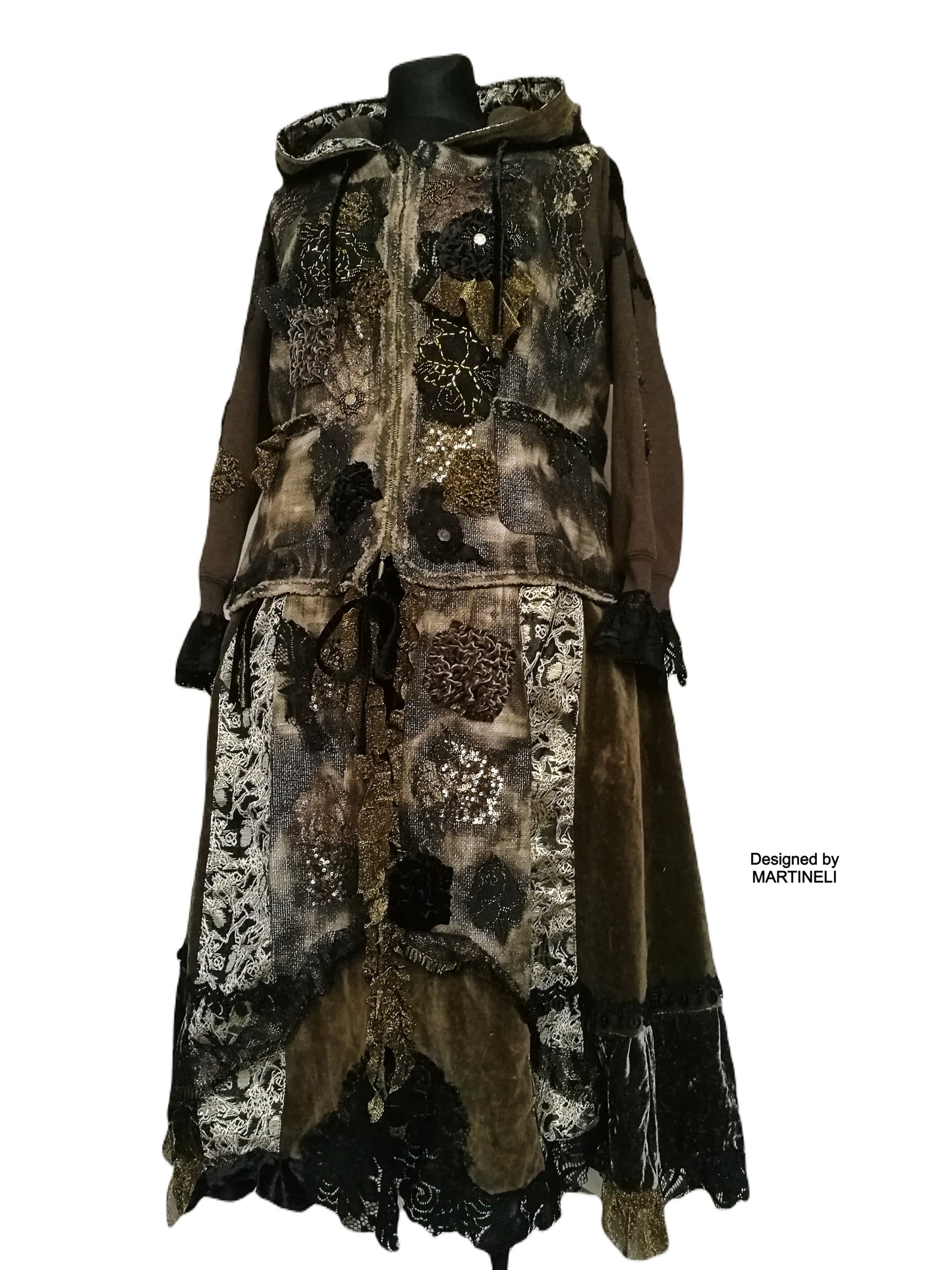 Plus Size Linen Coat,3XL/4XL Boho Style Hooded Maxi Coat