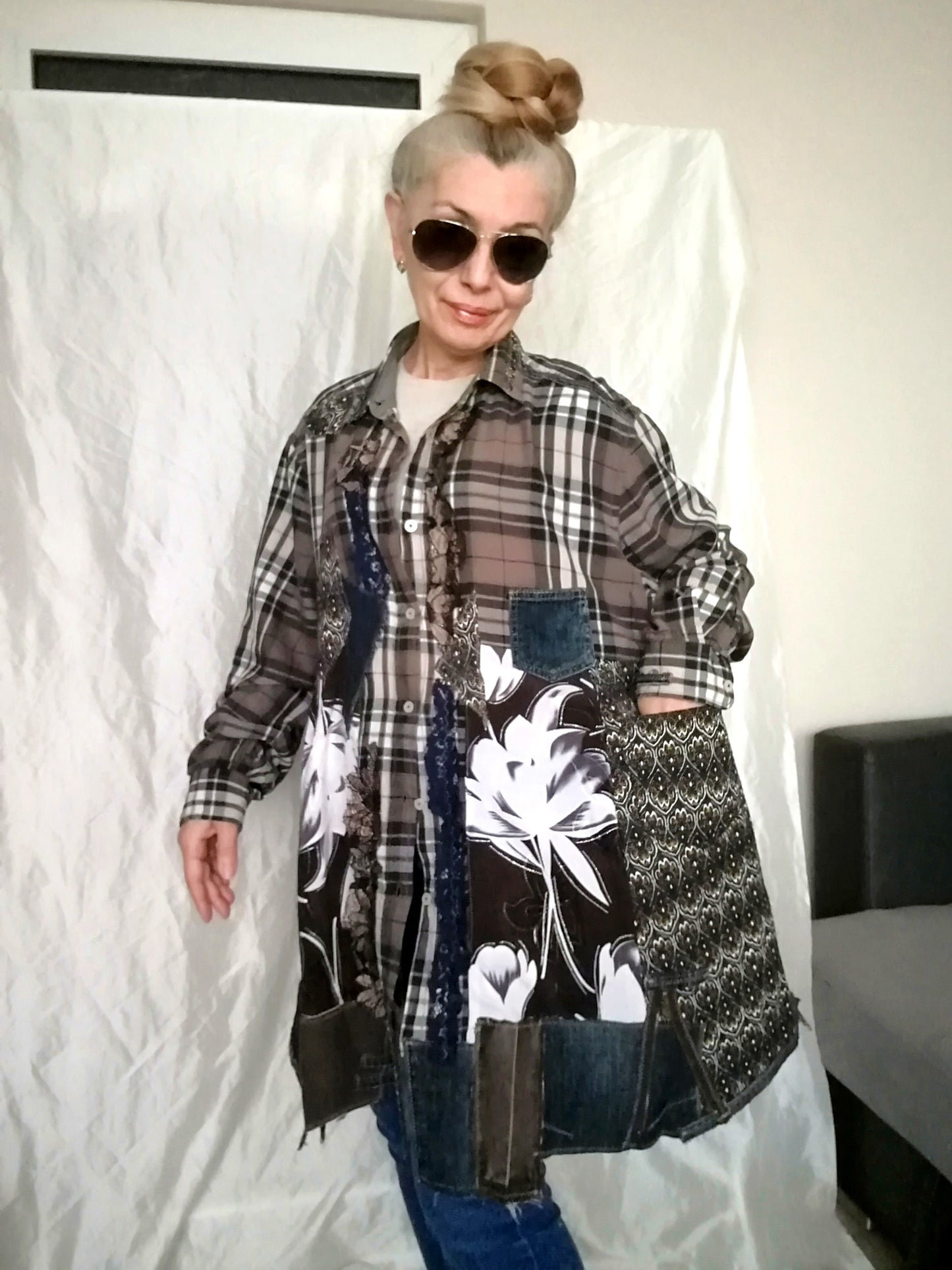 PLUS SIZE SHIRT DRESS 3XL MAXI BOHO JACKET DRESS FOR WOMEN