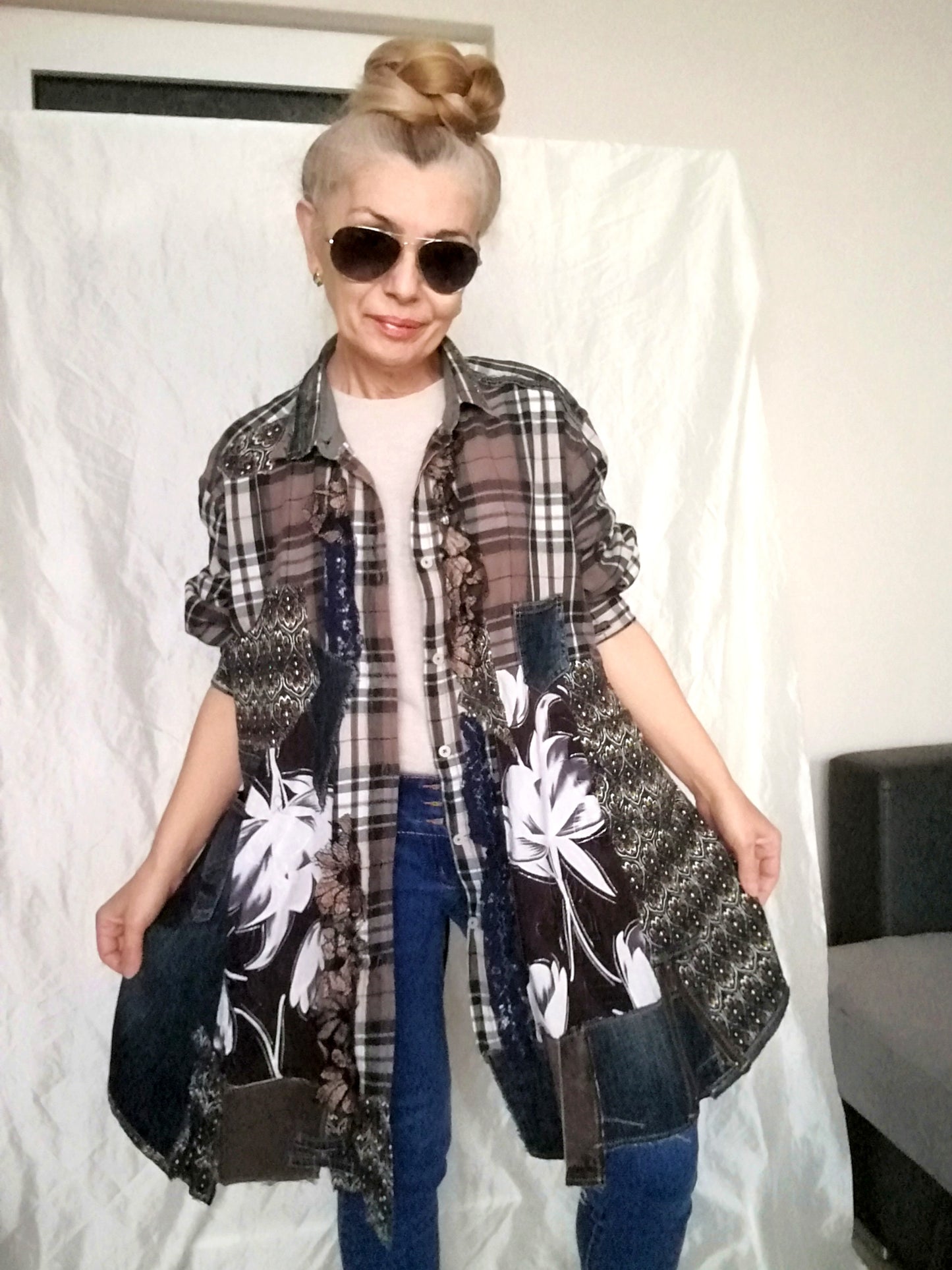 PLUS SIZE SHIRT DRESS 3XL MAXI BOHO JACKET DRESS FOR WOMEN