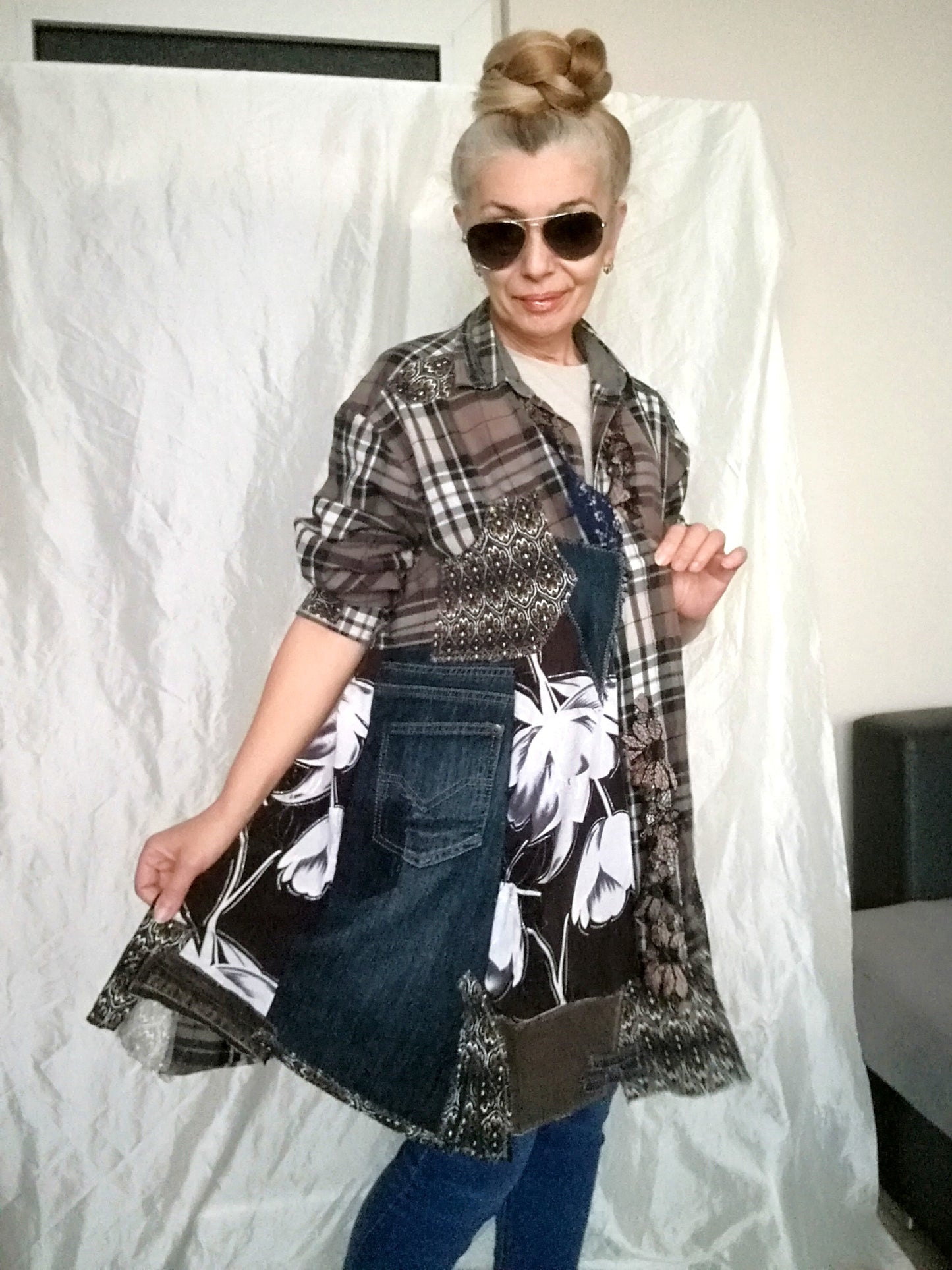 PLUS SIZE SHIRT DRESS 3XL MAXI BOHO JACKET DRESS FOR WOMEN