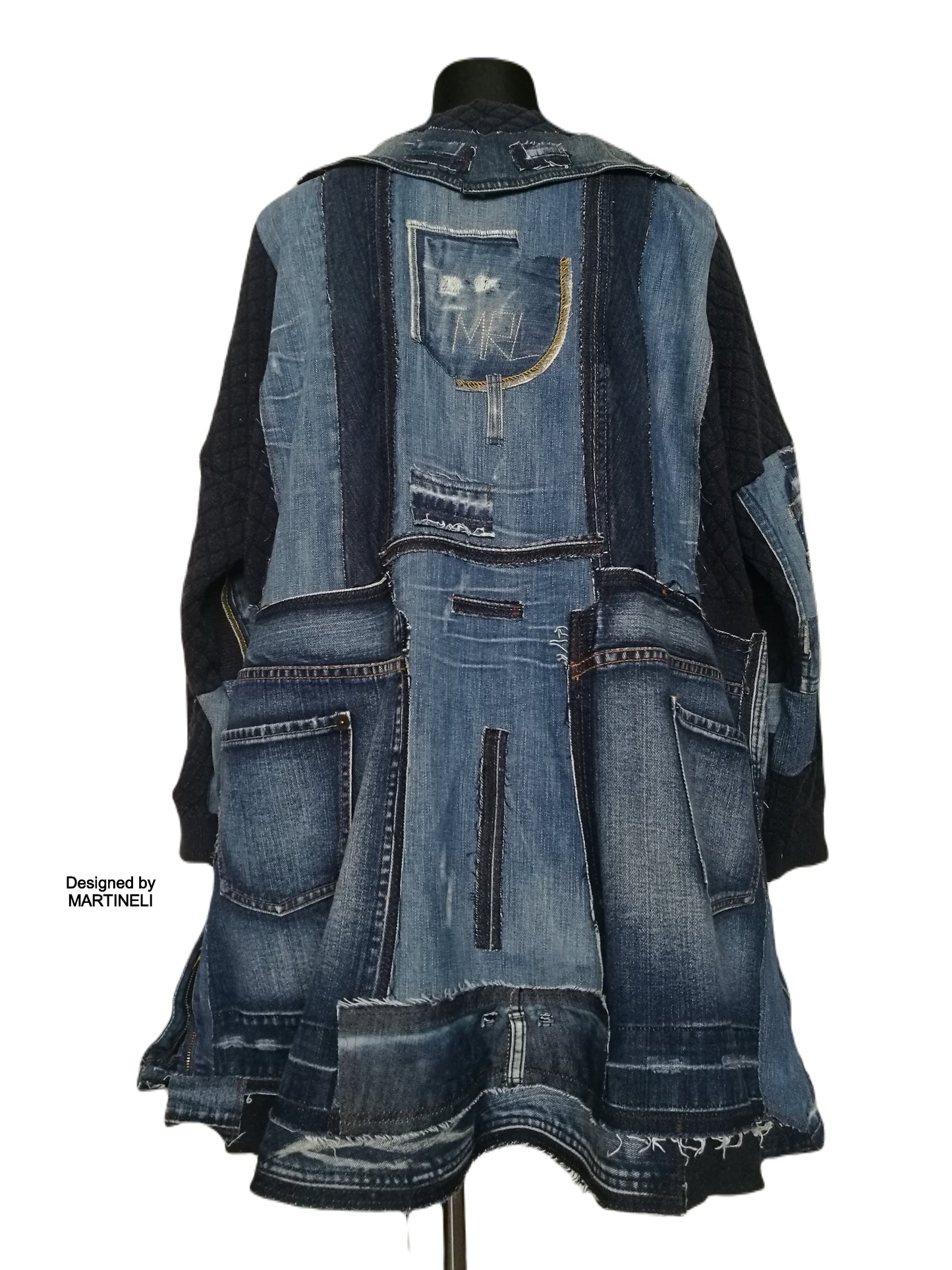 Plus Size Denim Jacket 3X/4X Boho Style Distressed Denim Jacket