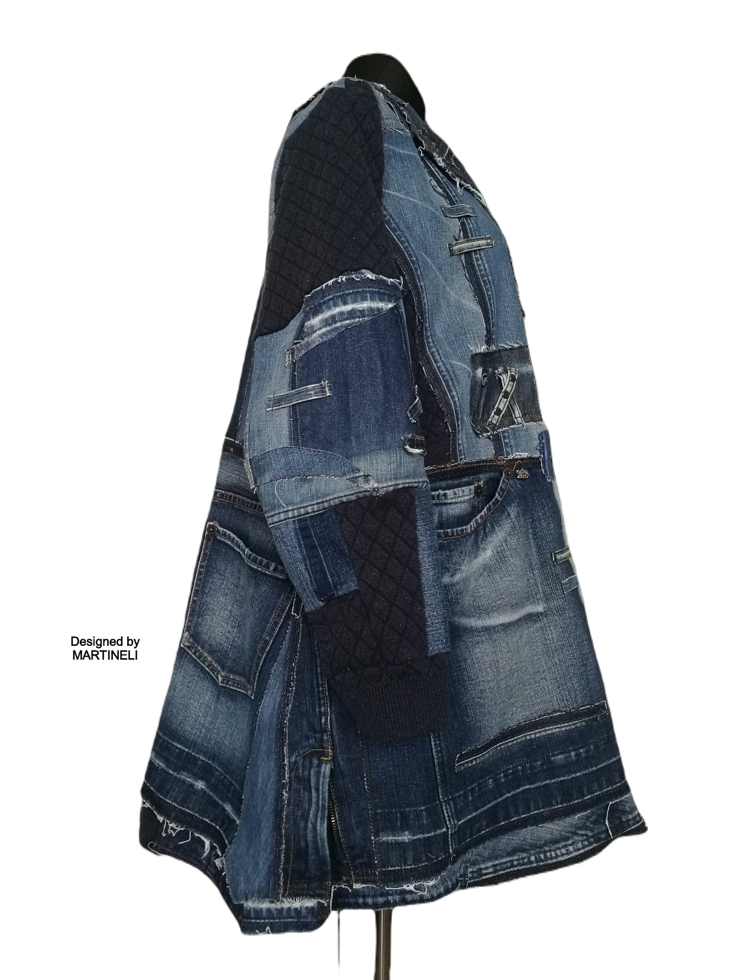 Plus Size Denim Jacket 3X/4X Boho Style Distressed Denim Jacket