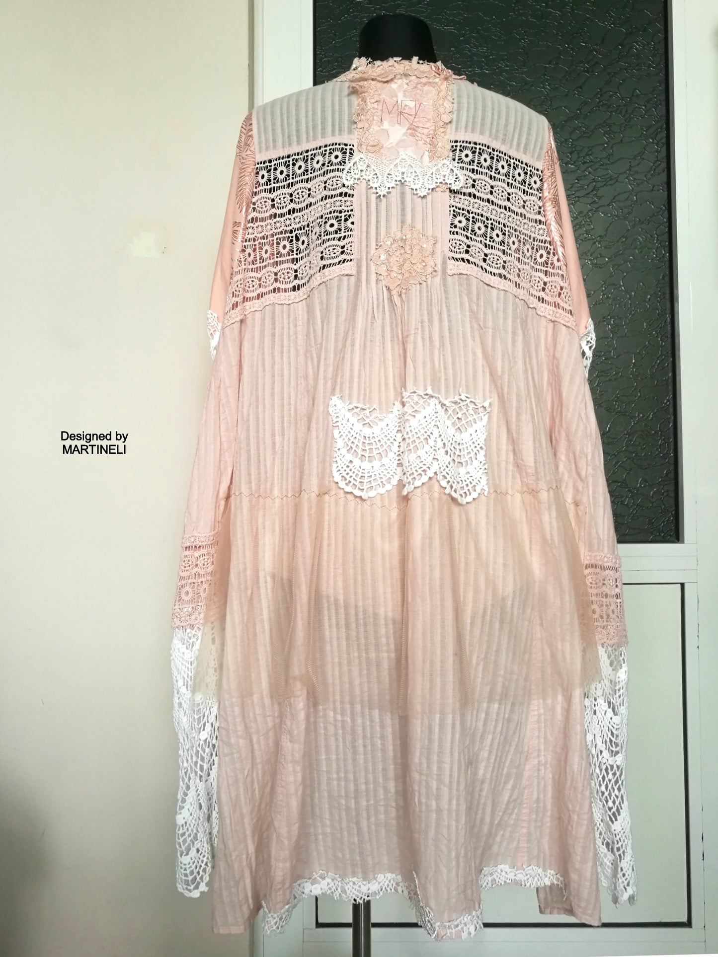 PLUS SIZE PINK JACKET DRESS 5XL MAXI BOHO SHIRT DRESS