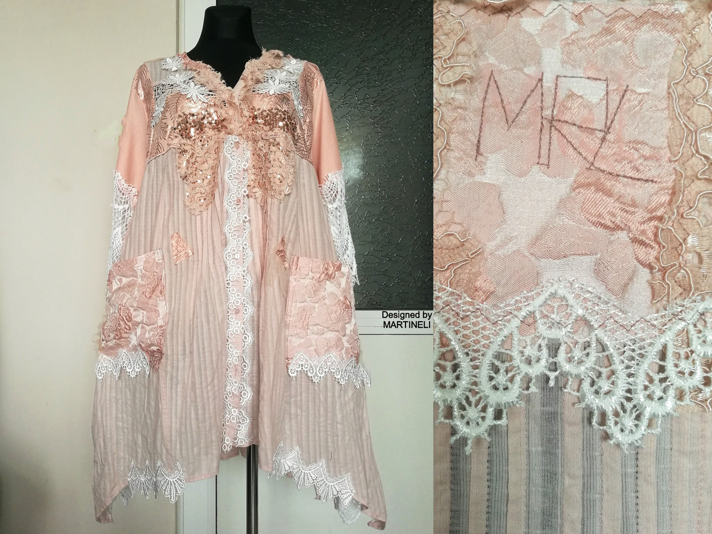 PLUS SIZE PINK JACKET DRESS 5XL MAXI BOHO SHIRT DRESS
