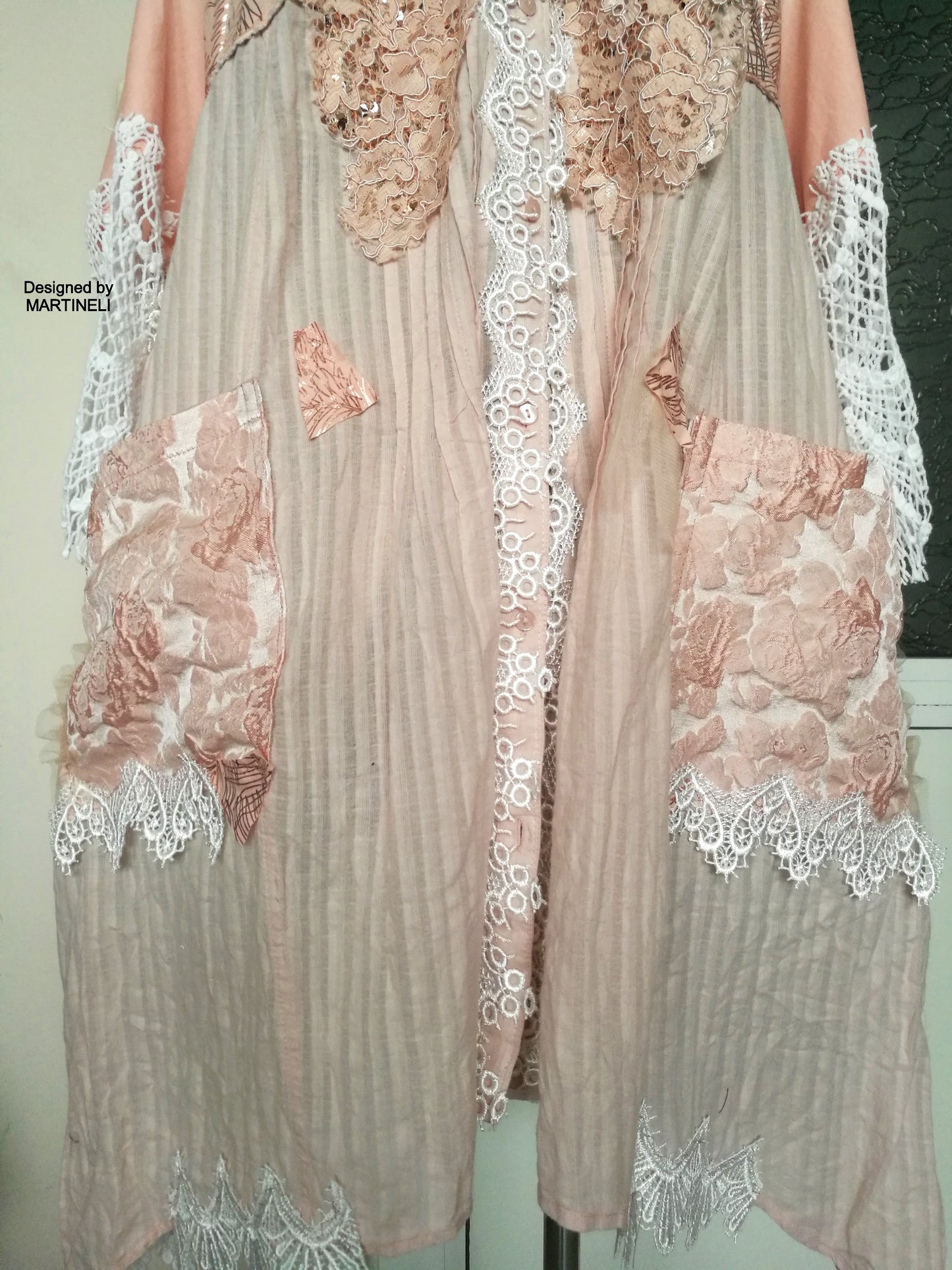 PLUS SIZE PINK JACKET DRESS 5XL MAXI BOHO SHIRT DRESS