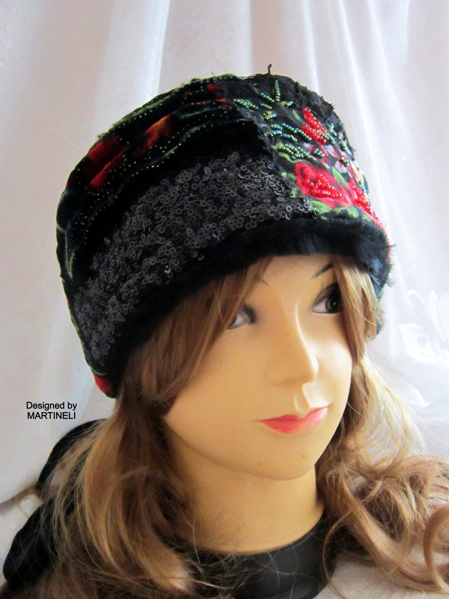 Winter Headband for Women,Black Faux Fur Headband