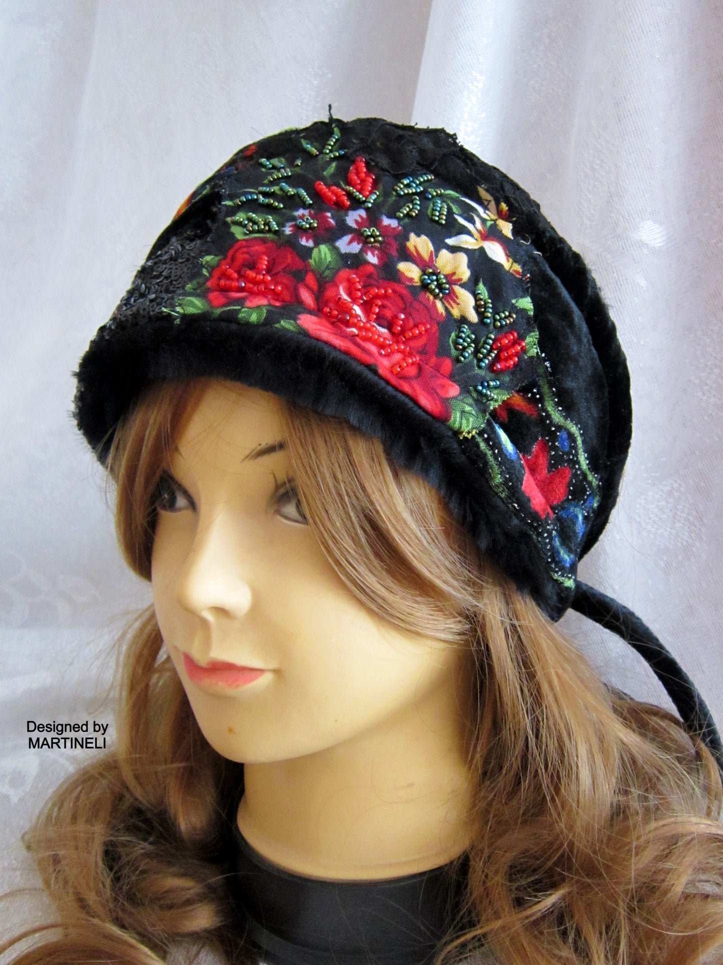 Winter Headband for Women,Black Faux Fur Headband