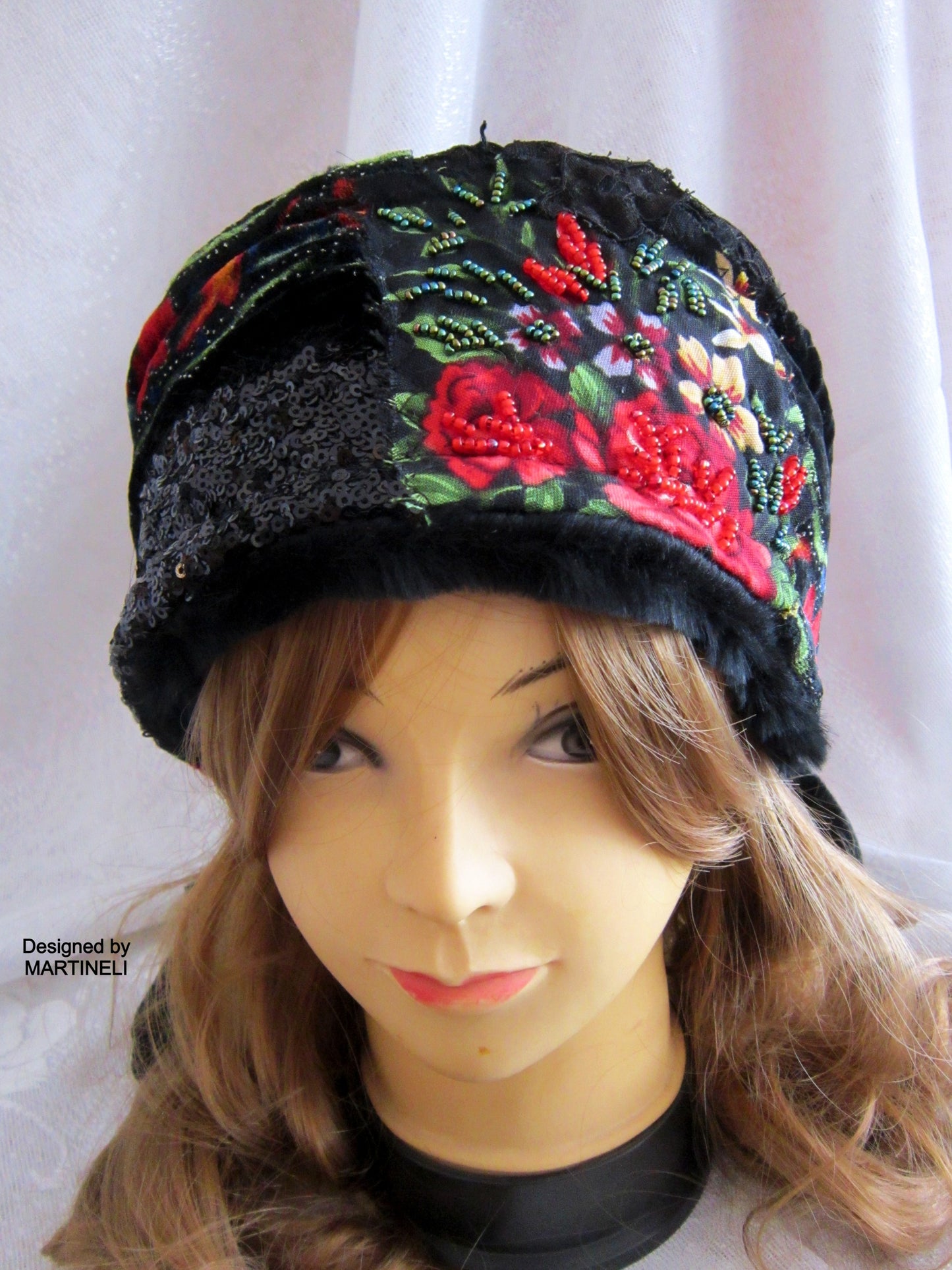 Winter Headband for Women,Black Faux Fur Headband