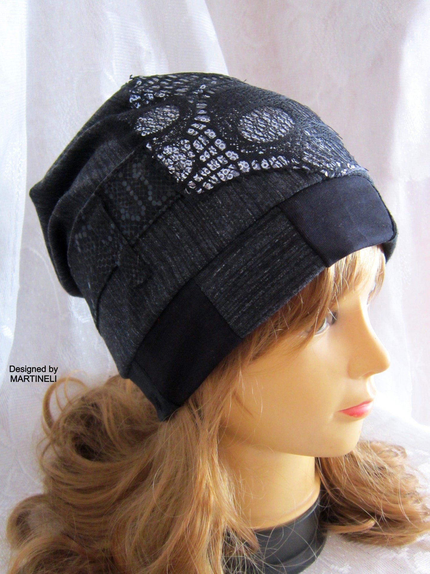 Beanie Hat for Women,Gray Skull Beanie Hat