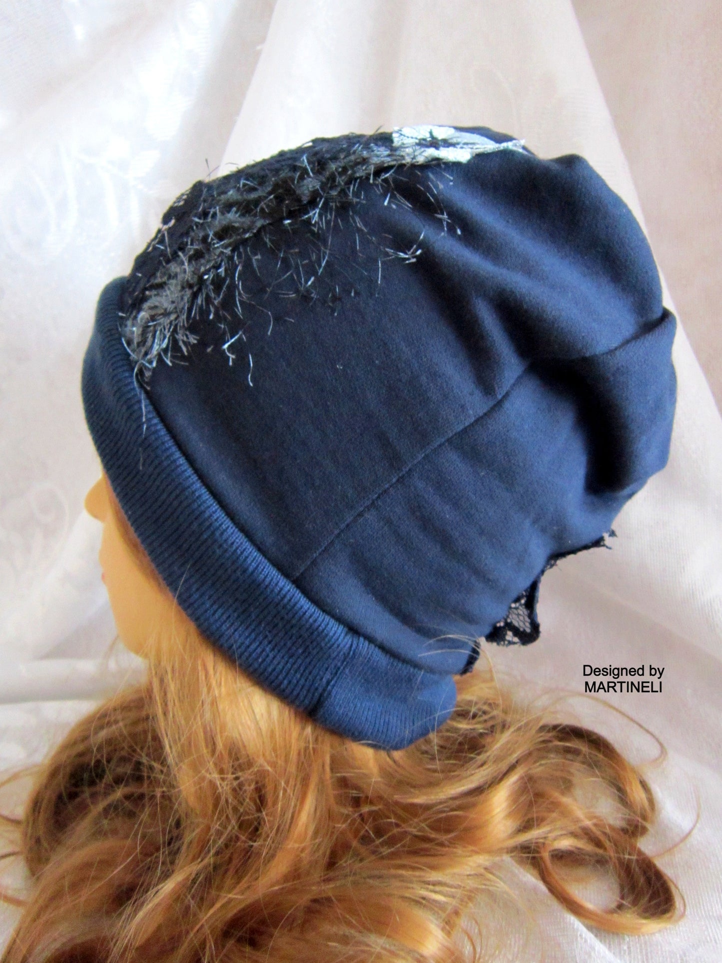 Beanies for Women,Blue Denim Beanie,Warm Winter Hat