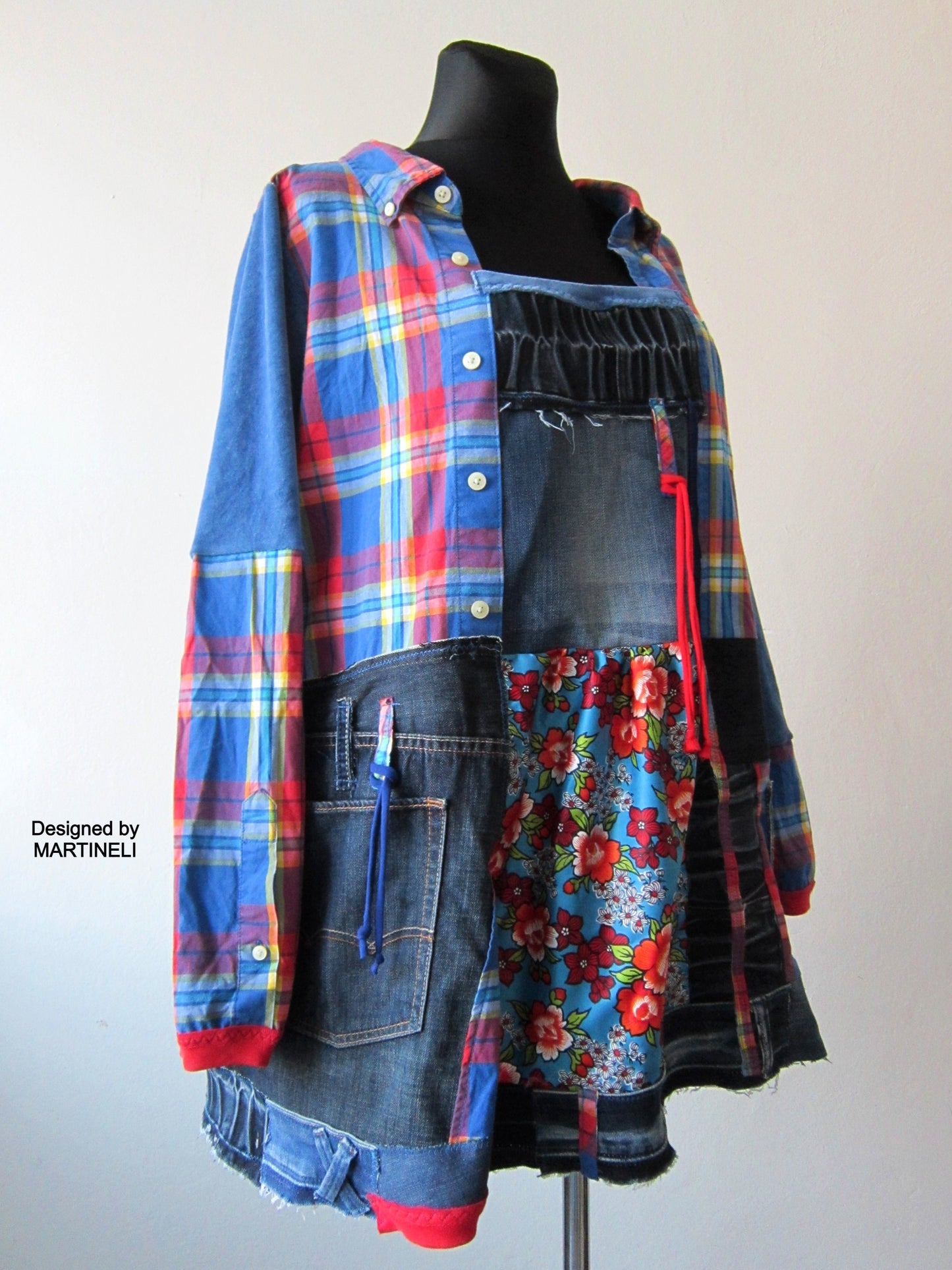 Plus Size Denim Shirt Dress 3XL Boho Style Tunic Dress