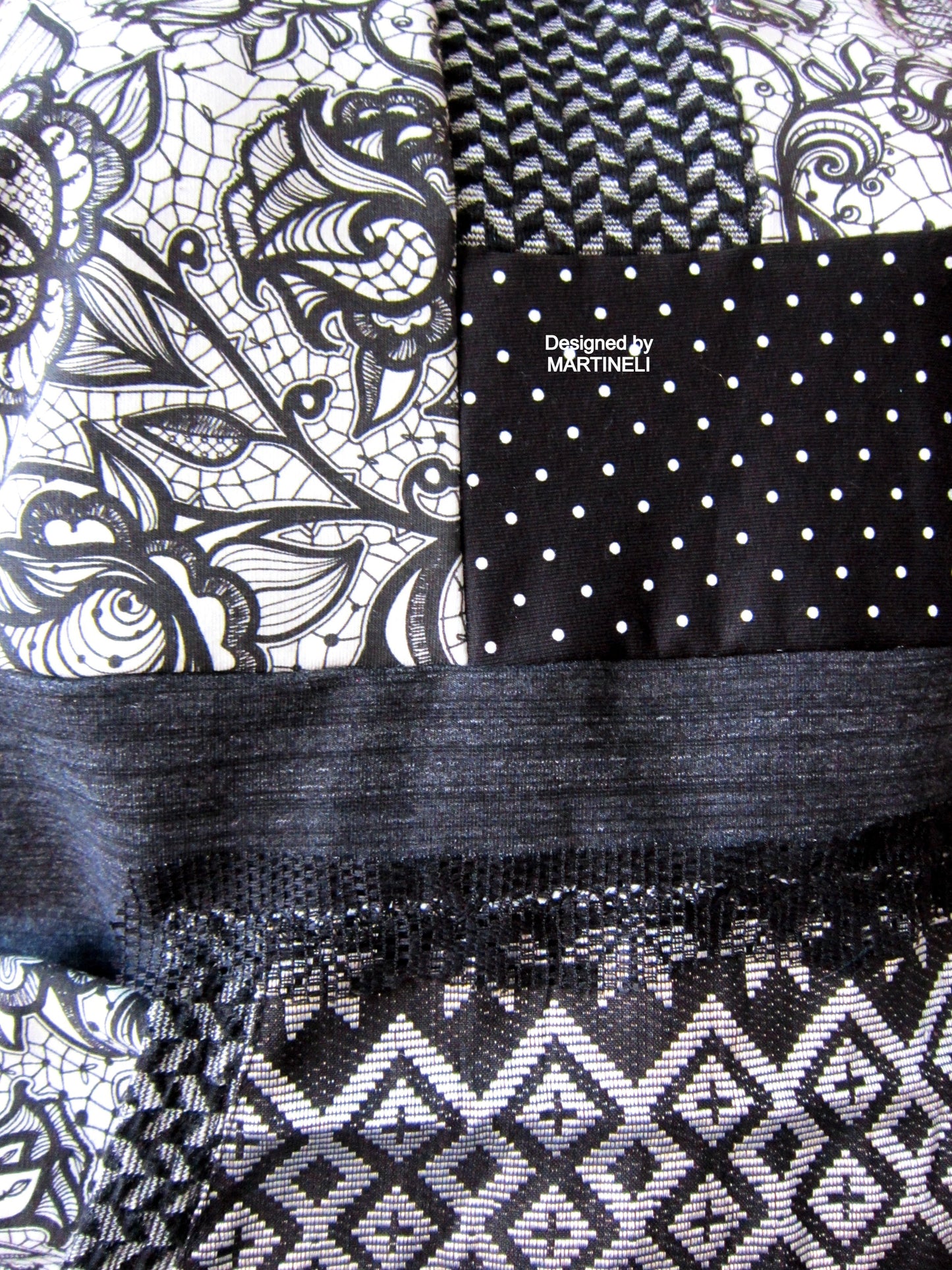 M/L Gray Boho Hoodie,Patchwork Hoodie for Women
