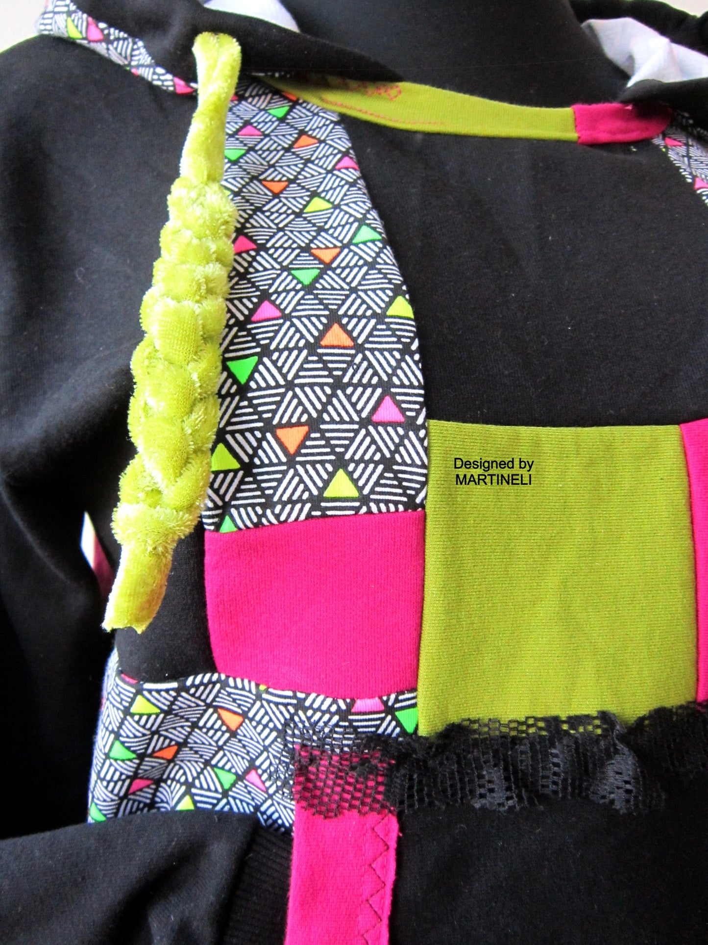 Long Sleeves Hoodie for Women,M/L Patchwork Hooded Top