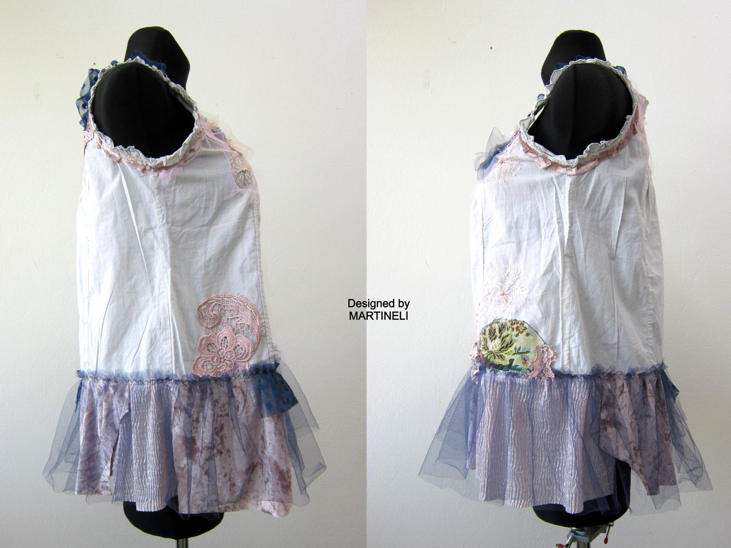 Sleeveless Summer Top,M Boho Chic Shirt Dress