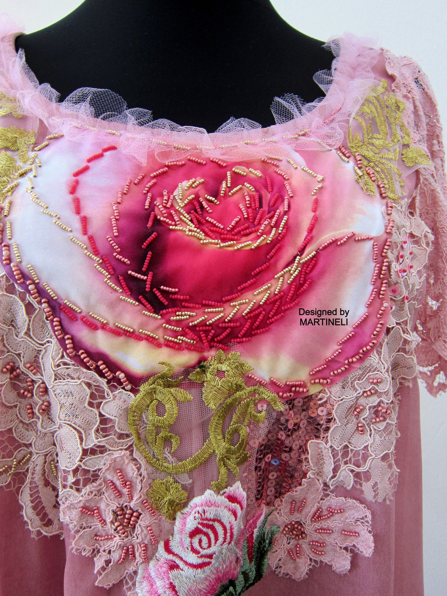 Pink Summer Dress for Women,Boho Embroidered Midi Dress