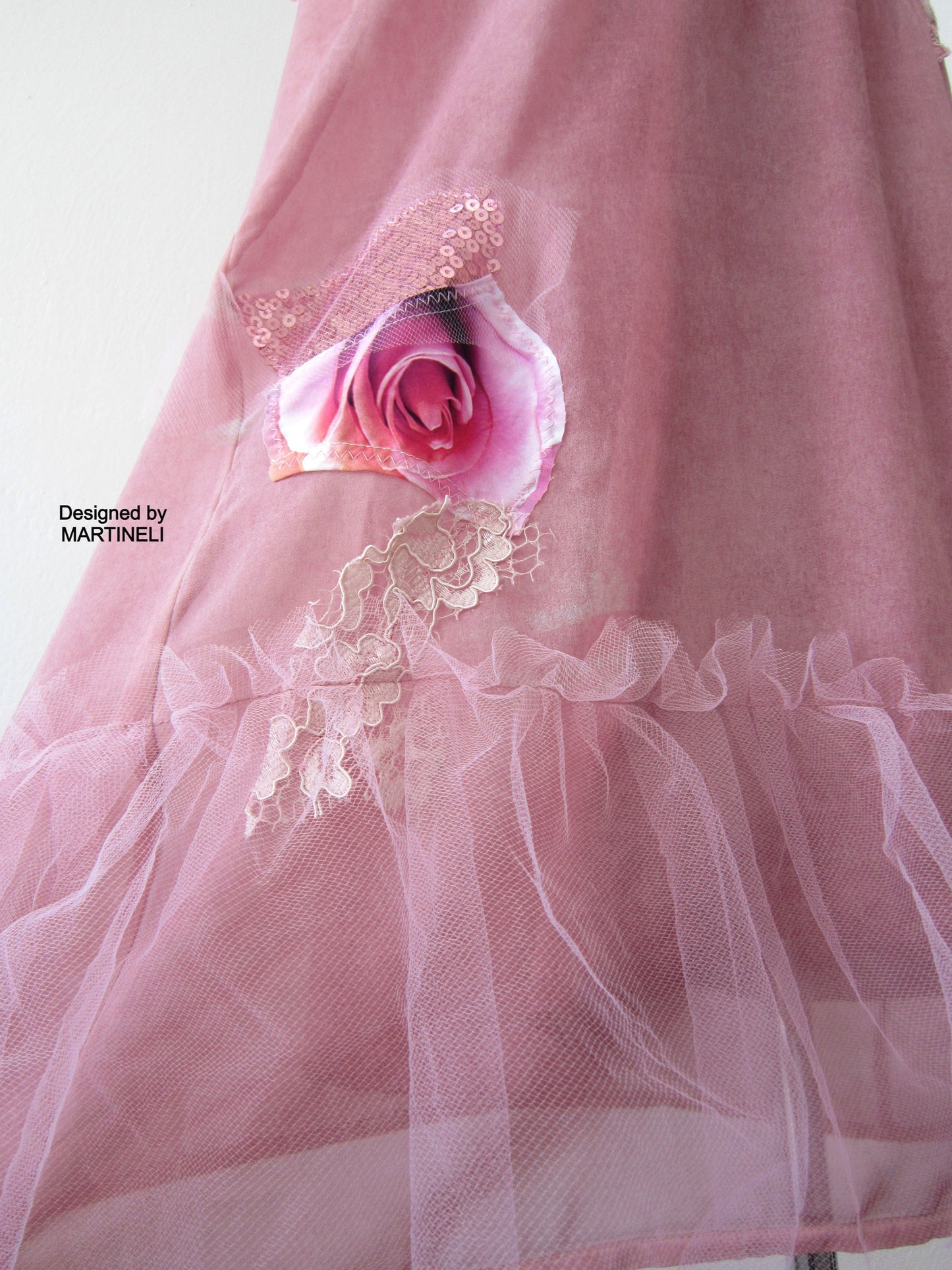 Pink Summer Dress for Women,Boho Embroidered Midi Dress