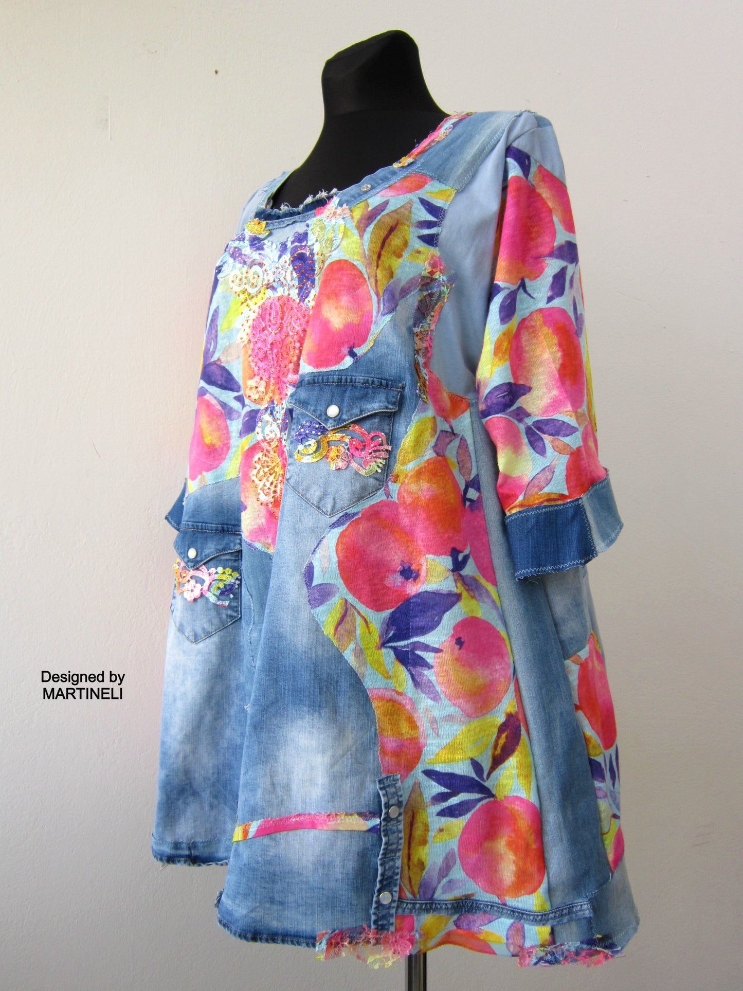 Plus Size Denim Dress,3X Maxi Summer Tunic Top