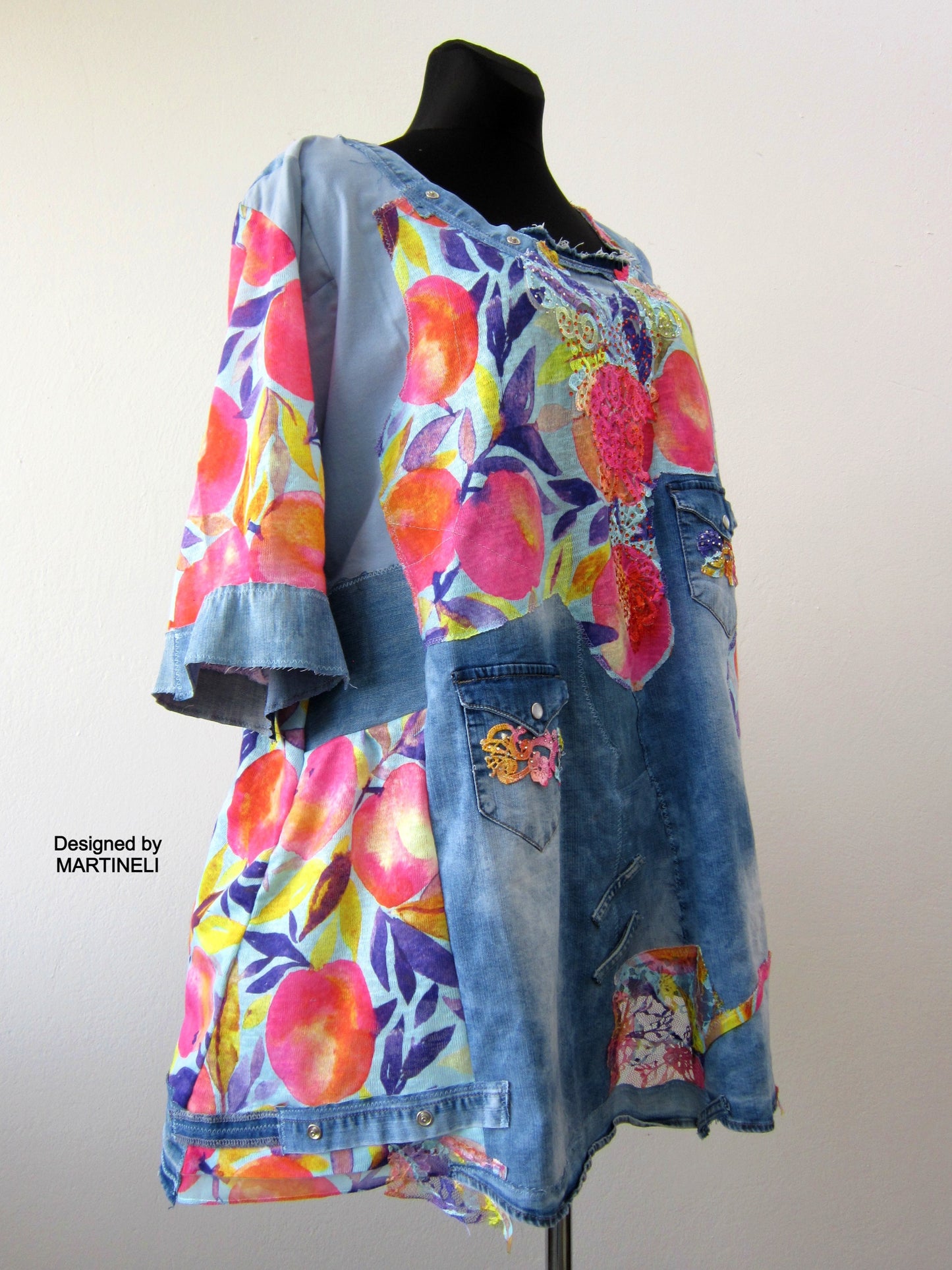Plus Size Denim Dress,3X Maxi Summer Tunic Top