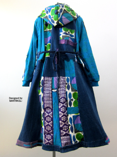 Plus Size Hooded Coat,3XL Long Denim Hooded Coat for Women
