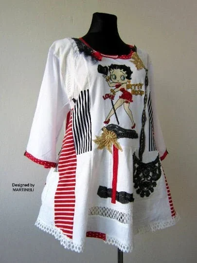 Plus Size Linen Dress,2XL Betty Boop Dress For Women