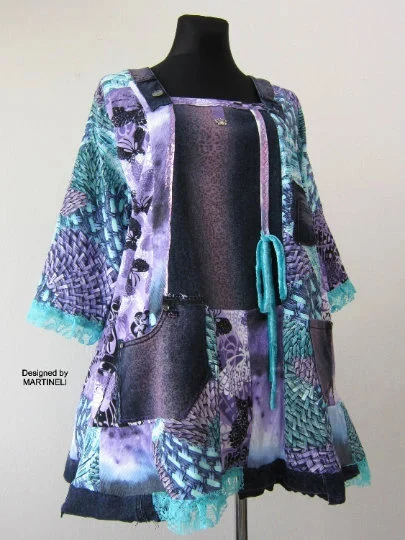 Plus Size Denim Dress,3XL Turquoise for Women