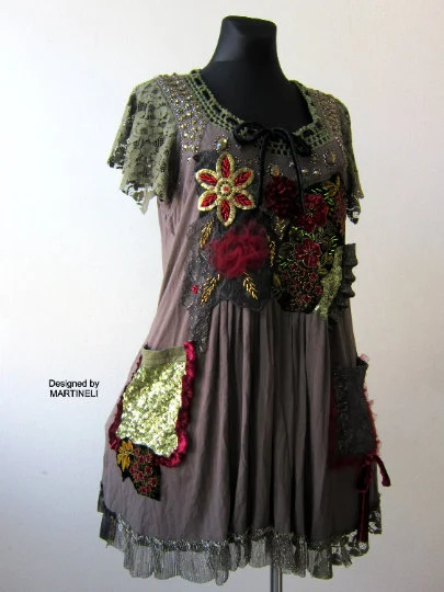 Plus Size Summer Dress,XL Short Sleeves Khaki Dress