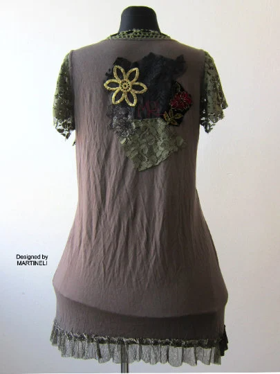 Plus Size Summer Dress,XL Short Sleeves Khaki Dress