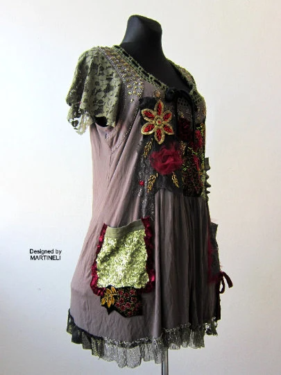 Plus Size Summer Dress,XL Short Sleeves Khaki Dress