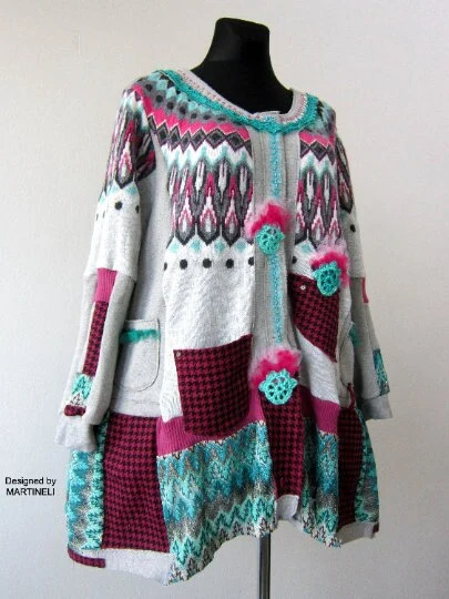 Plus Size Knit Cardigan 2XL Boho Maxi Gray Cardigan Dress