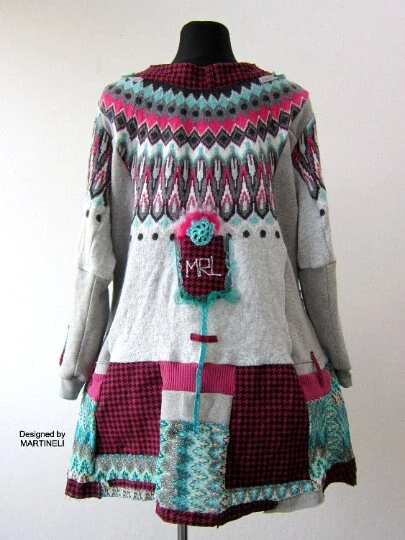 Plus Size Knit Cardigan 2XL Boho Maxi Gray Cardigan Dress