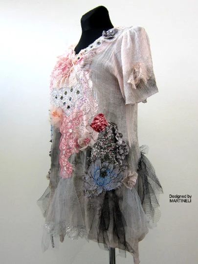 S/M Pink Tie Dye Shirt Dress,Upcycled Clothing for Women