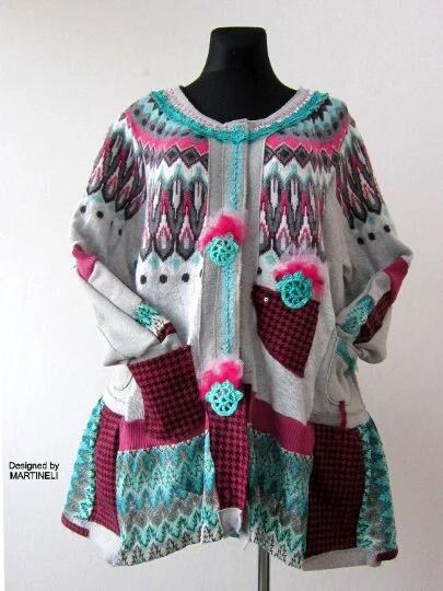 Plus Size Knit Cardigan 2XL Boho Maxi Gray Cardigan Dress