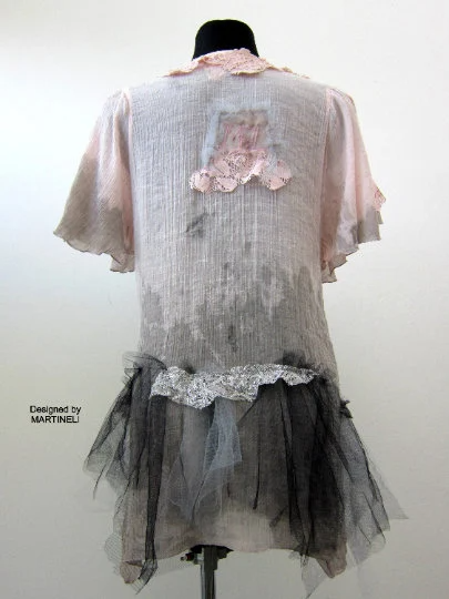 S/M Pink Tie Dye Shirt Dress,Upcycled Clothing for Women