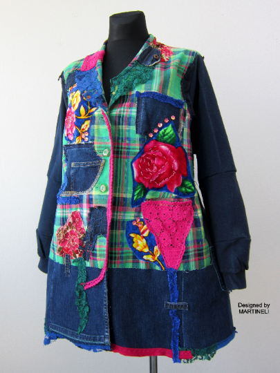 Plus Size Denim Jacket Coat for Women 3X Patchwork Denim Sweatshirt Jacket