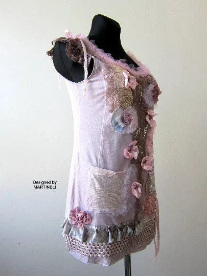 Pink Tank Dress,S Sleeveless Summer Dress for Women