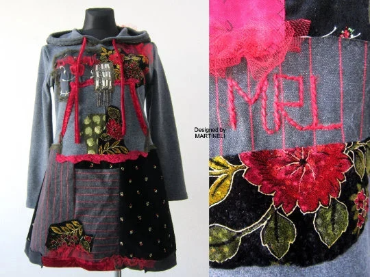 Hooded Sweatshirt Dress,S/M Gray Hoodie Dress