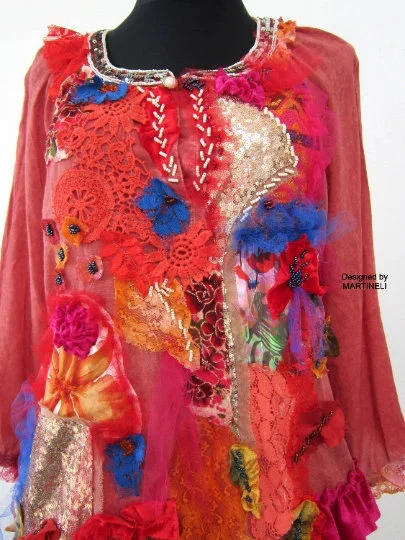 Embroidered Shirt Dress,XL Orange Cotton Dress