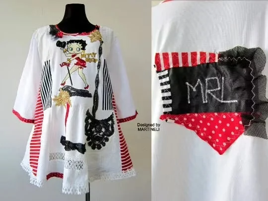 Plus Size Linen Dress,2XL Betty Boop Dress For Women