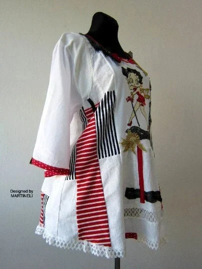 Plus Size Linen Dress,2XL Betty Boop Dress For Women