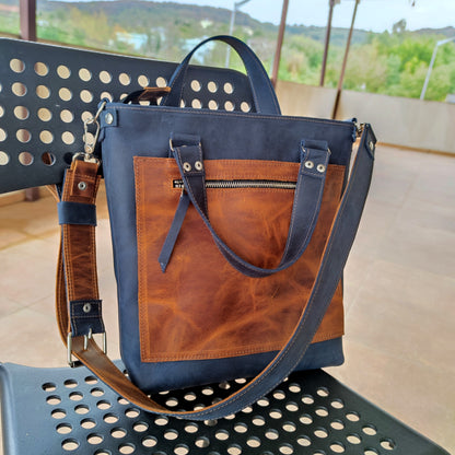 Blue Leather Classic Bag Luxury Shoulder Bag Stylish Leather Hand Bag