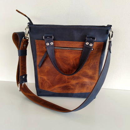 Blue Leather Classic Bag Luxury Shoulder Bag Stylish Leather Hand Bag