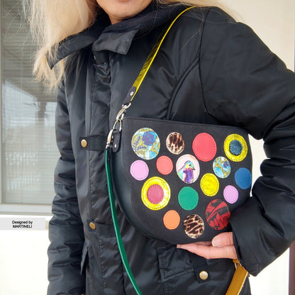 Luxury Leather Shoulder Bag Colorful Elegant Crossbody Bag Boho Bag