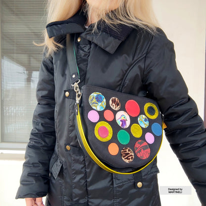Luxury Leather Shoulder Bag Colorful Elegant Crossbody Bag Boho Bag