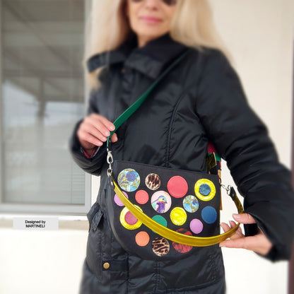 Luxury Leather Shoulder Bag Colorful Elegant Crossbody Bag Boho Bag