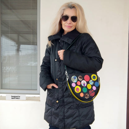 Luxury Leather Shoulder Bag Colorful Elegant Crossbody Bag Boho Bag