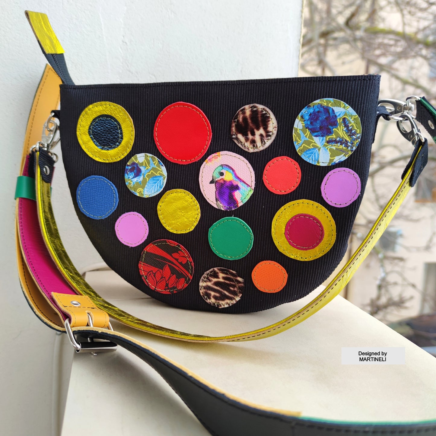 Luxury Leather Shoulder Bag Colorful Elegant Crossbody Bag Boho Bag