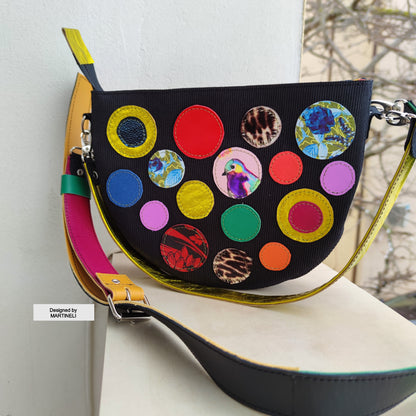 Luxury Leather Shoulder Bag Colorful Elegant Crossbody Bag Boho Bag