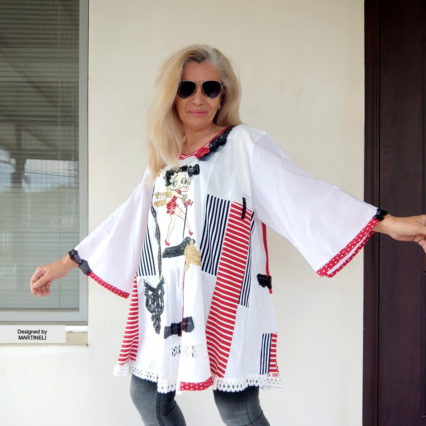 Plus Size White Summer Linen Dress,2XL Betty Boop Dress For Women