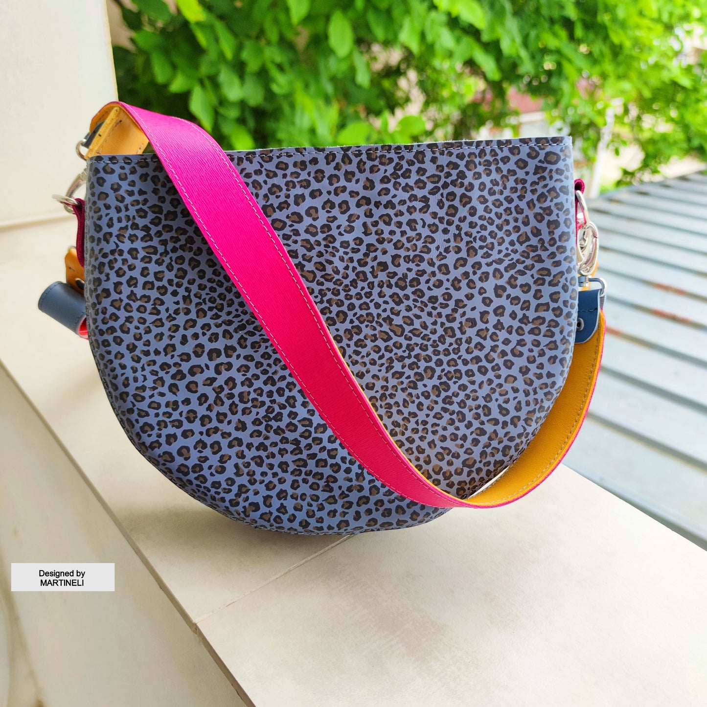 Animal Print Leather Bag-Elegant Shoulder Bag,Artsy Leather Crossbody Purse Handcrafted Everyday Bag Stylish Bag Luxury Colorful Medium Bag